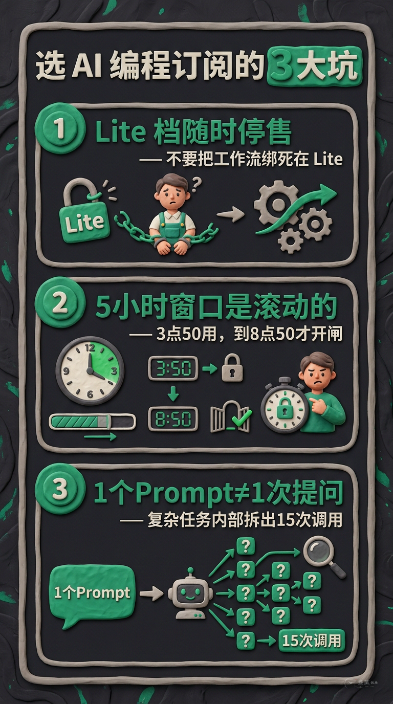 选 AI 编程订阅的 3 大坑