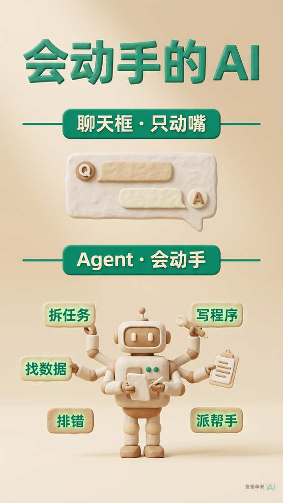 聊天框只会动嘴，Agent 会动手