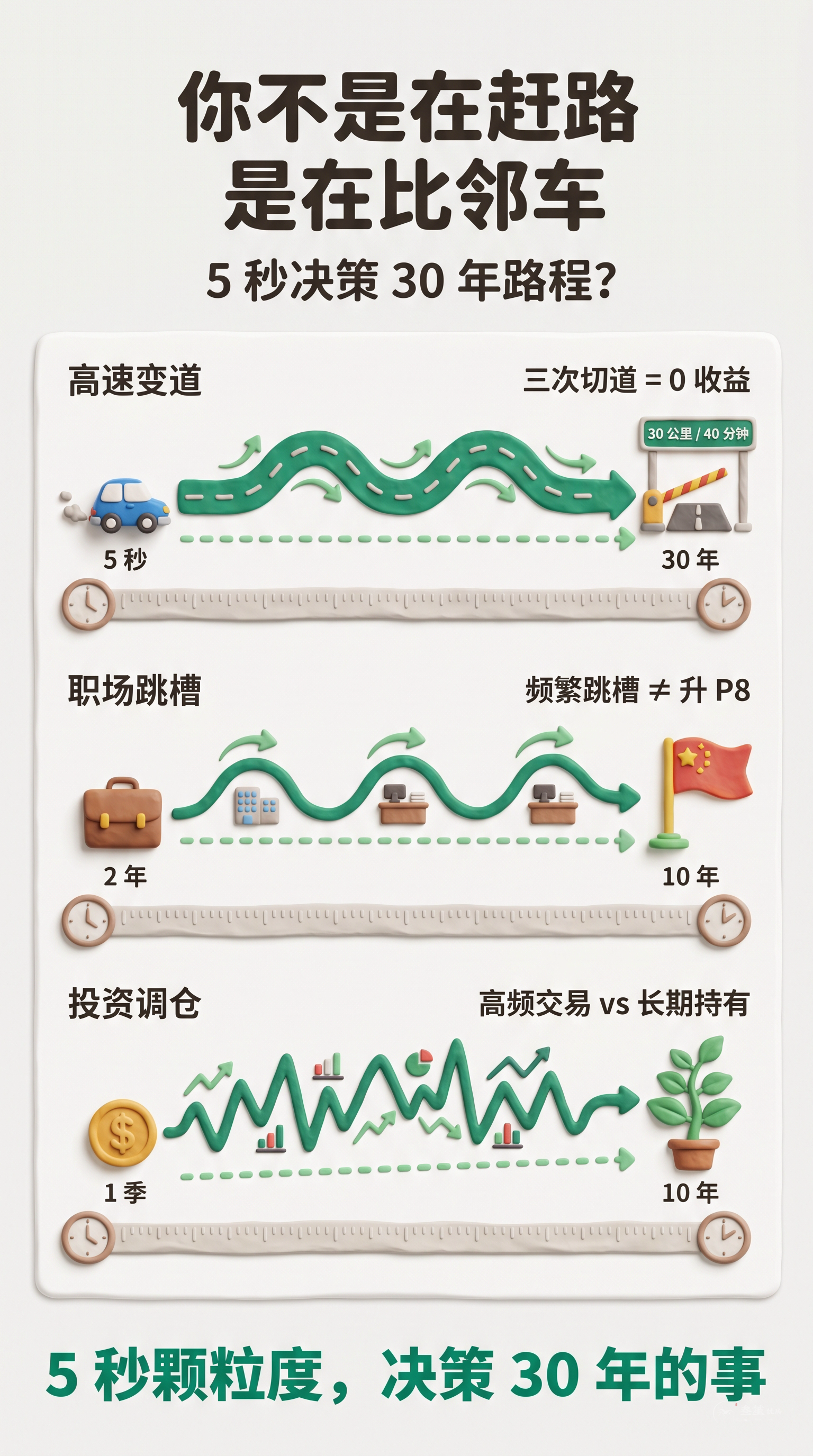你不是在赶路，是在比邻车：5 秒决策 30 年路程