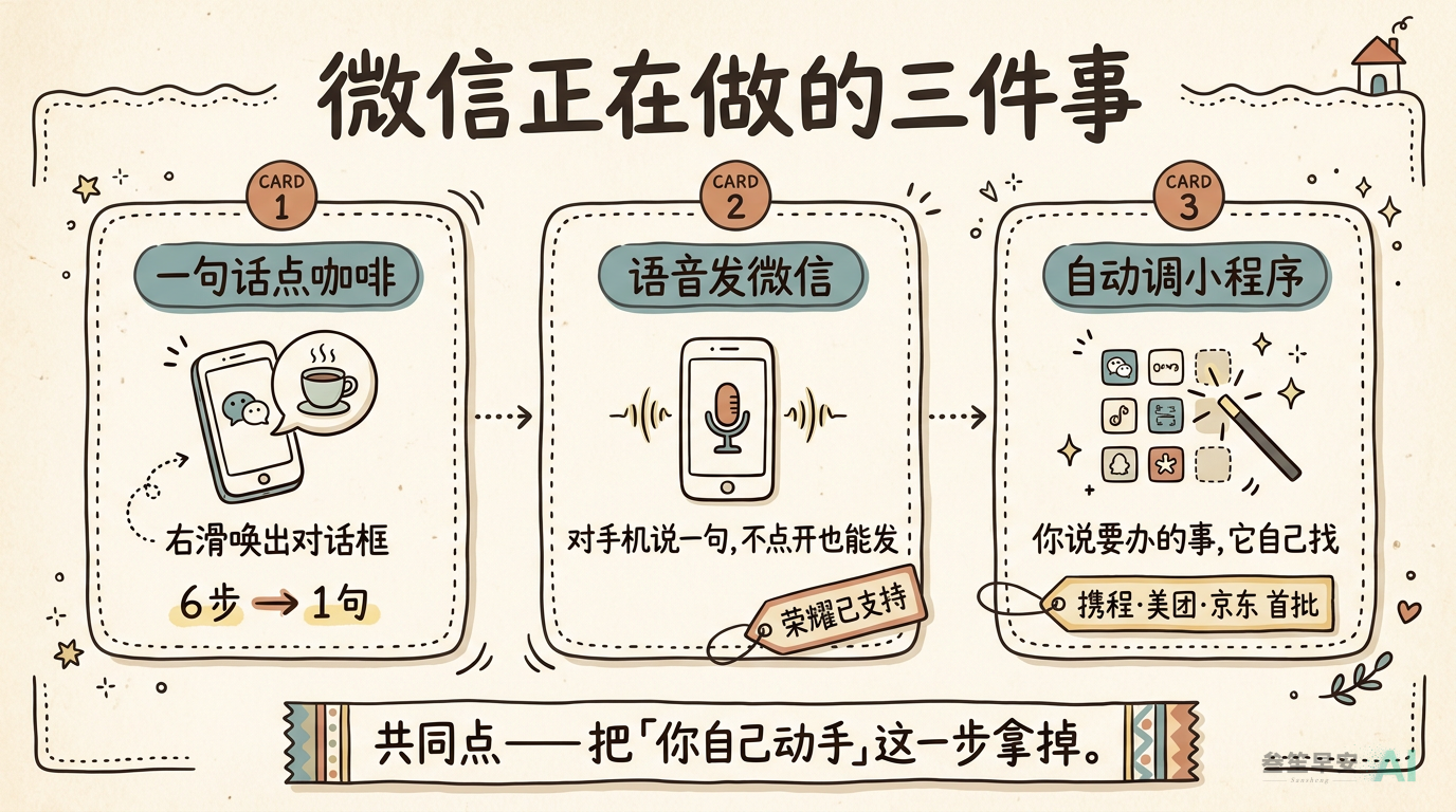 微信正在做的三件事