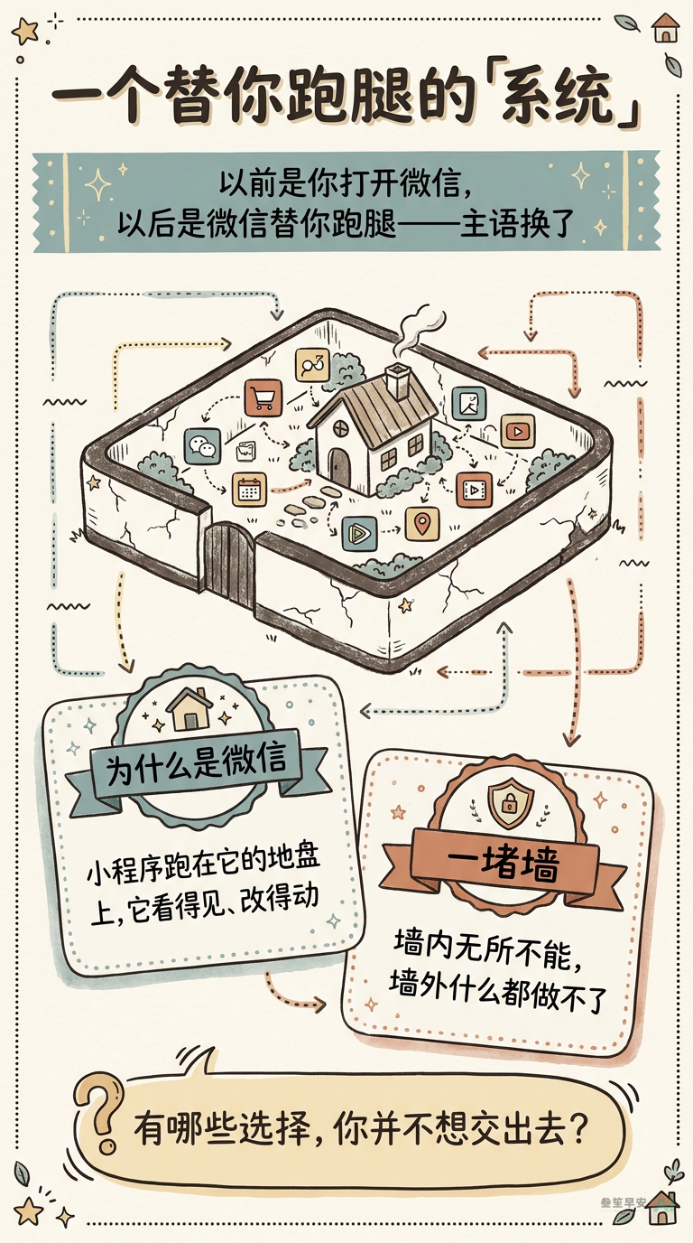 一个替你跑腿的"系统"--墙内无所不能，墙外什么都做不了