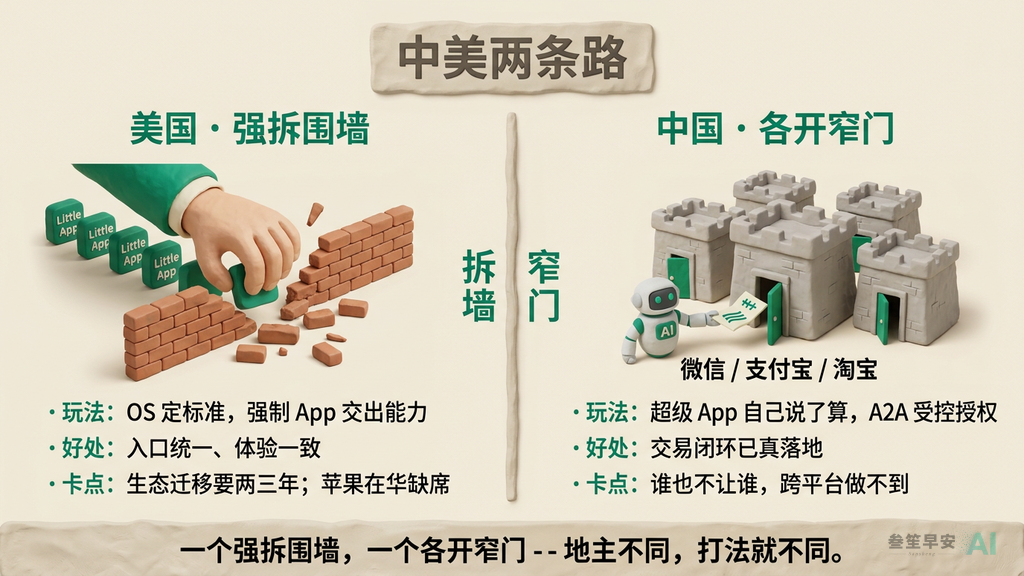 中美两条路：美国强拆围墙，中国开窄门