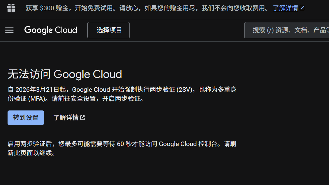 二步验证提示页面